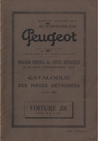 Catalogue 1929 pièces détachées 201