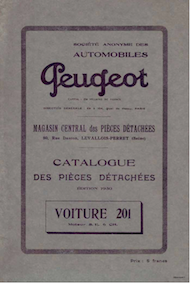 Catalogue 1930 pièces détachées 201