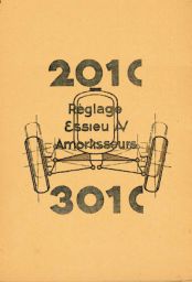 201C-301C réglage essieu et amortisseurs