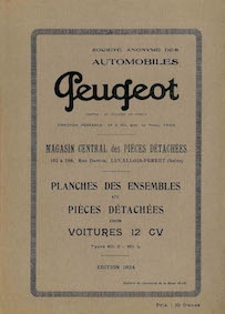 Planches des Ensembles 601 C - 601 L - 1934