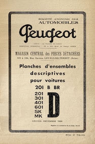 Planches d&lsquo;ensembles descriptives pour voitures B, BR et D de 201 à 601
