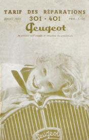 Tarifs réparations 301-401 1935