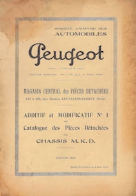 Additif pièces détachées MKD (édit 1935)