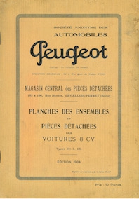 Planches des Ensembles 301C-CR - 1934