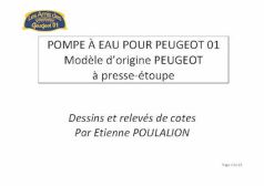 Pompe origine PEUGEOT (presse-etoupe)