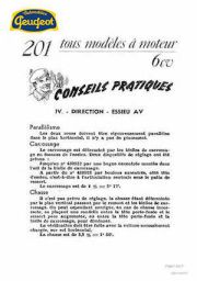 Réglage essieu Avt rigide et composé