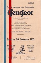 201, 301, 401, 601, 201 DL, SKD, MKD - décembre1935