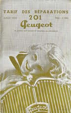 Tarifs réparations 201 edit. 07/1935